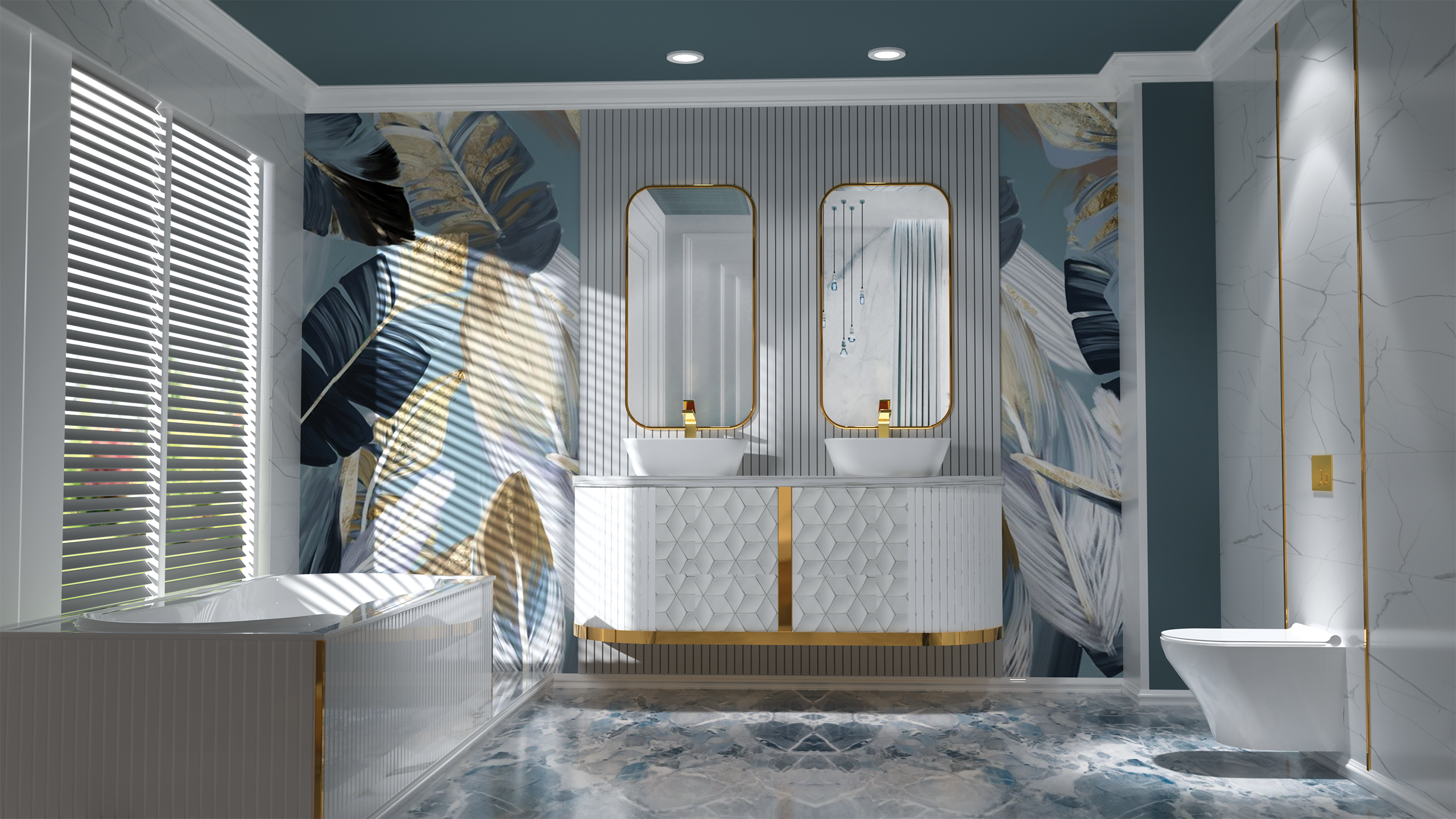 3D render of ceiling design concept