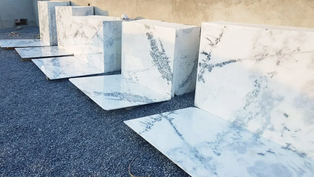 Ambaji white marble slab
