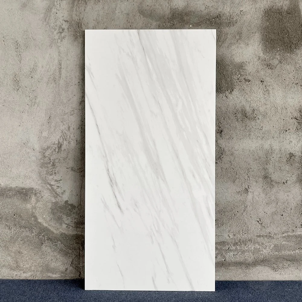 Matte white marble flooring tiles