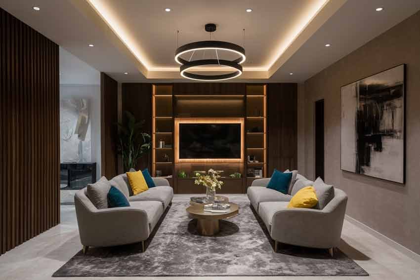 Sleek LED profile ceiling lights