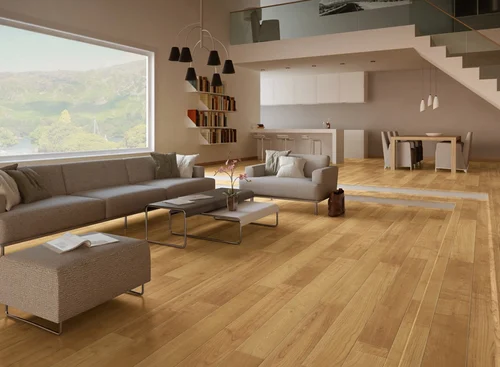 Dark laminate flooring in cozy living room